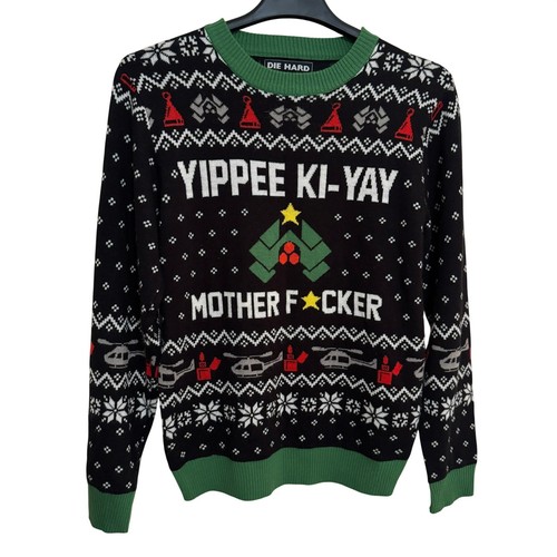 Die hard ugly sweater - die,